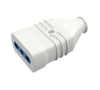 Presa Antischiacciamento ECOVA 30363 Bipasso 10/16A 2P+T in PVC Colore Bianco