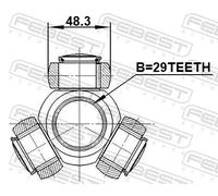 Presa aria aggiuntiva 0116-KUN26 FEBEST per VW FORD TOYOTA FORD USA NISSAN