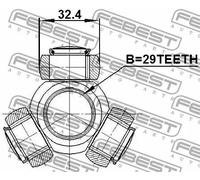 Presa aria aggiuntiva 0416-CY2 FEBEST per MITSUBISHI MAZDA
