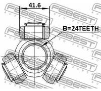 FEBEST 1916-E60 Tripode semiasse