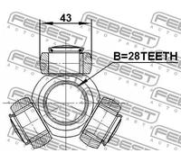FEBEST Tripode semiasse 2116-CA220 per Ford, Volvo