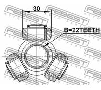 FEBEST 2116-CAK Tripode semiasse