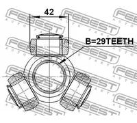 FEBEST 2516-BOX3 Tripode semiasse