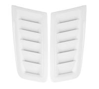 Presa Aria Cofano Compatibile con Focus RS MK2 Style 2 pezzi cofano motore universale per prese d'aria per cofano auto(White)