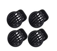 Presa Aria Condizionata Nero/Cromato Per Opel Per ADAM Per CORSA D MK3 Per Vauxhall Griglia Di Uscita Dell'aria A/C 13417363 2201099 Bocchetta Condizionata Auto(4 pcs Black 1)