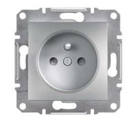 Presa Asfora 2P+PE con abl. senza telaio, alluminio EPH2800261