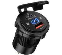 Presa auto USB Type C QC3.0, 12V/24V, LED, ricarica rapida, protezioni