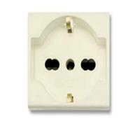 Presa Ave Blanc Schuko Bipasso 45990/15Ts 2 Moduli+T 10/16A