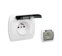 PRESA BIANCA 1X Z/U CON LEMBI accordo AGZ1BZE/11A