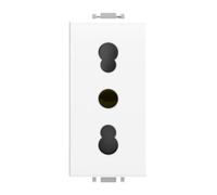 PRESA BIPASSO 10A 16A P11/17 BIANCO VP42 COMPATIBILE VIMAR PLANA VP42-MB-ECO27204 ECOVA