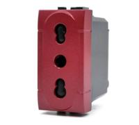 PRESA BIPASSO ART COMPATIBILE LIVING ROSSA ART-A-MAP818R MAPAM