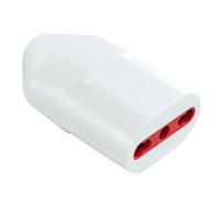 Presa bipasso bivalente 10A 16A 220V 230V, per spina piccola e grande, standard italiano, bianco, professionale, in policarbonato di alta qualità, ideale per cavi di alimentazione e prolunghe