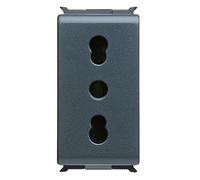 Presa Bipasso Gewiss Playbus 2P+T 10-16A 1M Nero GW30203