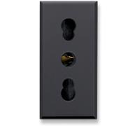 Presa Bipasso Ave Tekla 2P+T 10/16A colore grigio scuro 445006/15TS