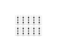 Presa Bipasso Matix Standard Italia Kit 10 Pezzi BTicino ASTAM5180 Bianco