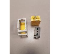 PRESA BIPASSO NERO ATTACCO GUIDA DIN QUADRO 2 MODULI VIMAR IDEA 16726 + 16203
