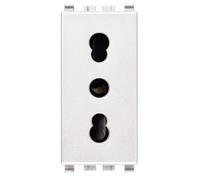 Presa bipasso Vimar Eikon bianco 2P+T 10/16A 20203.B