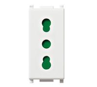 Presa Bipasso Vimar Plana 2P+T 16A tipo P17/11 250V IP20 Bianco 14203