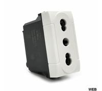Presa bivalente 10-16A 250V compatibile Living International