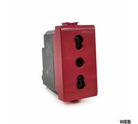 Presa bivalente 10-16A per linea dedicata/emergenza compatibile Matix - 2 pezzi