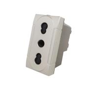PRESA BIVALENTE (16A-250V) ART 2P ALLUMINIO - CONFEZIONE 10PZ - MOD. 818A - COMP