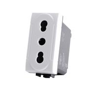 PRESA BIVALENTE (16A-250V) ART 2P BIANCO - CONFEZIONE 10PZ - MOD. 818B - COMPAT