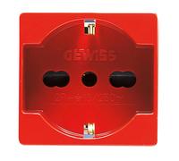 Presa bivalente Gewiss Top System italiana/tedesca 16A Rosso