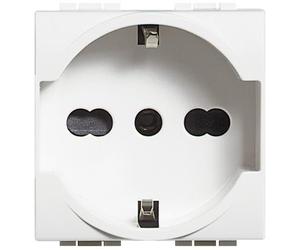 Presa BTicino UNEL e bipasso 16A 250V bianca, - BTICINO LEGRAND N4140/16