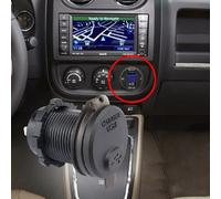 Presa Caricabatterie Auto Presa Elettronica Auto ABS 12V/24V Nero Presa USB
