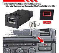 Presa Caricabatterie Auto USB-A QC3.0 Per VW Caravelle Multivan T6 2015-2024