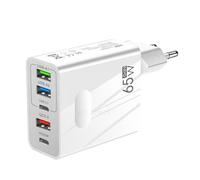 Presa Caricabatterie Da Parete Tipo C, Presa Di Caricatore Del Telefono Cellulare A Ricarica Rapida Multiporta 65 W, Adattatore Di Corrente Da Viaggio Per Tablet, Console Di Gioco E Smartphone