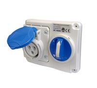 Presa CEE industriale interbloccato 2P + T 16A 230V 6H IP44 con interruttore AC