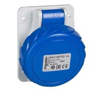 Presa CEE Schneider da incasso inclinata 10° 2X16A+T PKY16F723