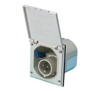 Presa CEE17 16A da incasso - attacco maschio - scatola beige