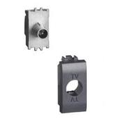 Presa TV coassiale passante Bticino LivingLight 14dB 1 Modulo Antracite L4202P14N