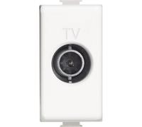 Presa coassiale passante Maschio, attenuazione -14dB, per impianti di antenna centralizzati Matix Bianco - BTicino