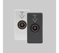 PRESA COASSIALE TV MASCHIO SYSTEM Passante 5dB Nero Interruttori Placche Gewiss