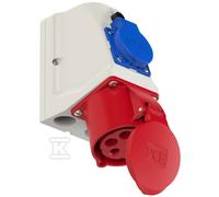 Presa combinata CEE 32A 400V 3P+T+N + 230V IP44 9225-6F