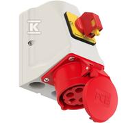 Presa combinata con sezionatore 0-1 16A M25 16/5 400V IP44 915-6W