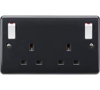 Presa commutata 13A 2G DP con bilancieri fuoribordo bianchi [conforme alla parte M]