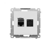 Presa computer doppia RJ45 categoria Simon 55 T62.01/114