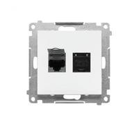 Presa computer doppia RJ45 categoria Simon 55 T62E.01/111