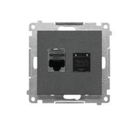 Presa computer doppia RJ45 categoria Simon 55 T62E.01/116