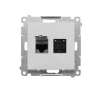 Presa computer doppia RJ45 categoria Simon 55 T62E.01/143