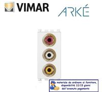Presa con 3 connettori RCA Vimar arkè bianco 19335.B