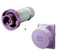 PRESA CON SPINA STAGNA SCAME IP67 2POLI 12/24 VOLT 16A CONFORME ALLE NORME CE