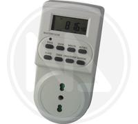 PRESA CON TIMER DIGITALE Presa bipasso 2P+T 16A - 10 programmi - MAURER - 93196