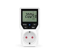 Presa con Timer Intelligente, Interruttore Timer Elettronico Digitale, Spina UE, Display LCD, Controllo Temporizzazione Programmabile, Protezione
