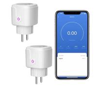Presa connessa WiFi 20 A-Smart Plug contatore di energia, compatibile con Alexa, Google Home, Tuya, monitoraggio del consumo di energia e protezione da sovratensione, controllo dell'app Smart Life-240