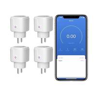 Presa connessa WiFi 20 A-Smart Plug contatore di energia, compatibile con Alexa, Google Home, Tuya, monitoraggio del consumo di energia e protezione da sovratensione, controllo dell'app Smart Life-240